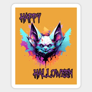 Spooky Bat Happy Halloween Magnet